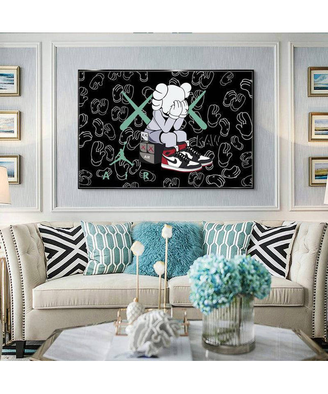 Iconic Collaboration: Kaws XX x Nike Jordan OG Canvas Poster Wall Poster