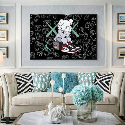 Iconic Collaboration: Kaws XX x Nike Jordan OG Canvas Poster Wall Poster