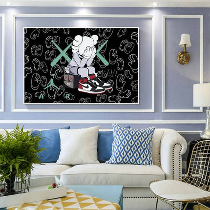 Iconic Collaboration: Kaws XX x Nike Jordan OG Canvas Poster Wall Poster