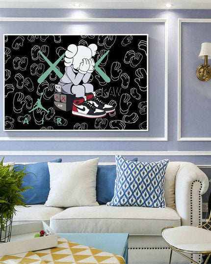 Iconic Collaboration: Kaws XX x Nike Jordan OG Canvas Poster Wall Poster