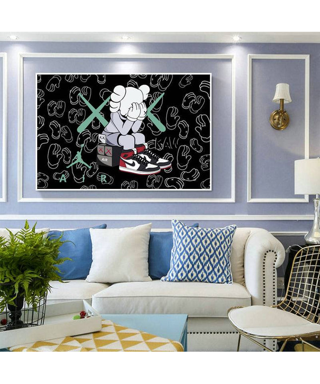 Iconic Collaboration: Kaws XX x Nike Jordan OG Canvas Poster Wall Poster