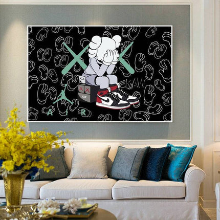 Iconic Collaboration: Kaws XX x Nike Jordan OG Canvas Poster Wall Poster