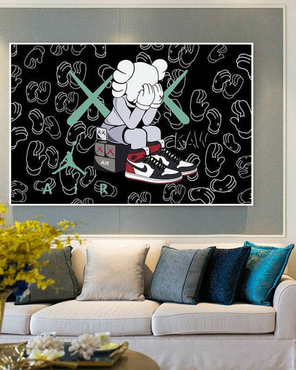 Iconic Collaboration: Kaws XX x Nike Jordan OG Canvas Poster Wall Poster