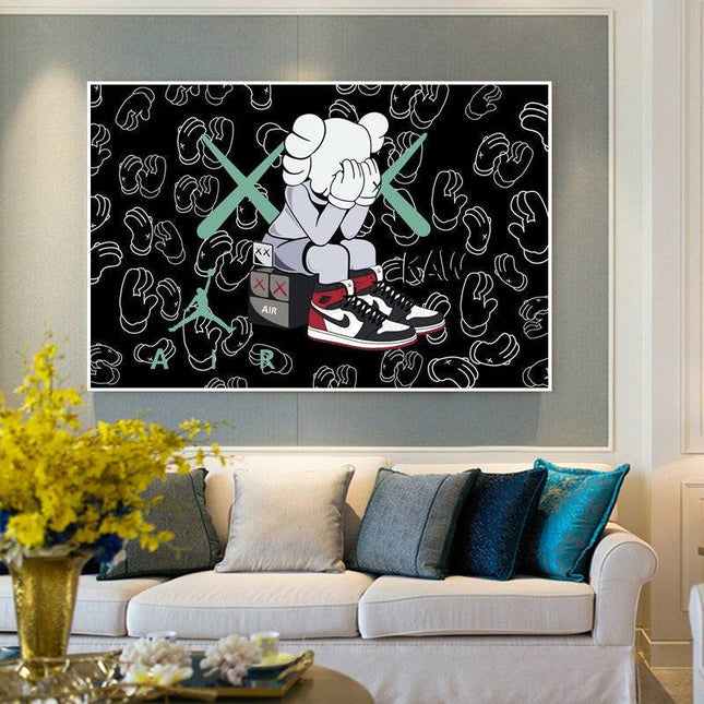 Iconic Collaboration: Kaws XX x Nike Jordan OG Canvas Poster Wall Poster