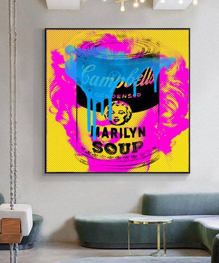Iconic Delight: Campbell's Marilyn Soup by Stephen Chambers Print Wall Poster