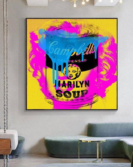 Iconic Delight: Campbell's Marilyn Soup by Stephen Chambers Print Wall Poster