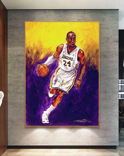 Copy of Superhero Kobe Bryant - Victory Moment Pose Canvas Print Wall Poster