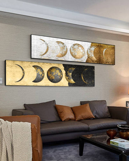 Lunar Eclipse Dreams - Golden Celestial Art Canvas Poster Wall Poster