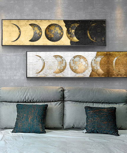 Lunar Eclipse Dreams - Golden Celestial Art Canvas Poster Wall Poster