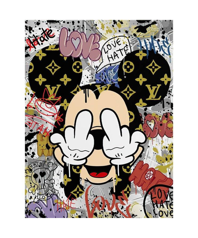 Mickey Mouse Cartoon Fashion Canvas Art - Whimsical Home Decor for Disney Fans