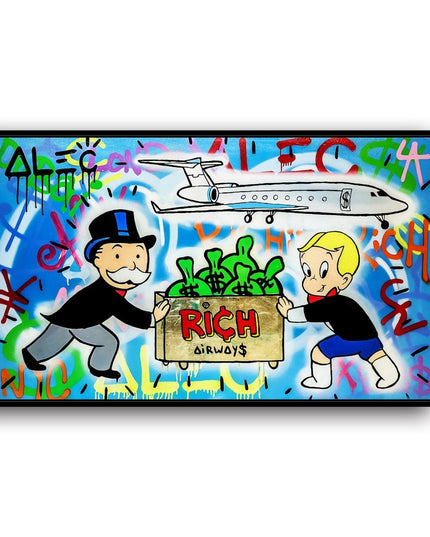 Money Flight: Rich Airways Alec Monopoly Wall Poster