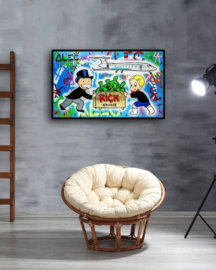 Money Flight: Rich Airways Alec Monopoly Wall Poster