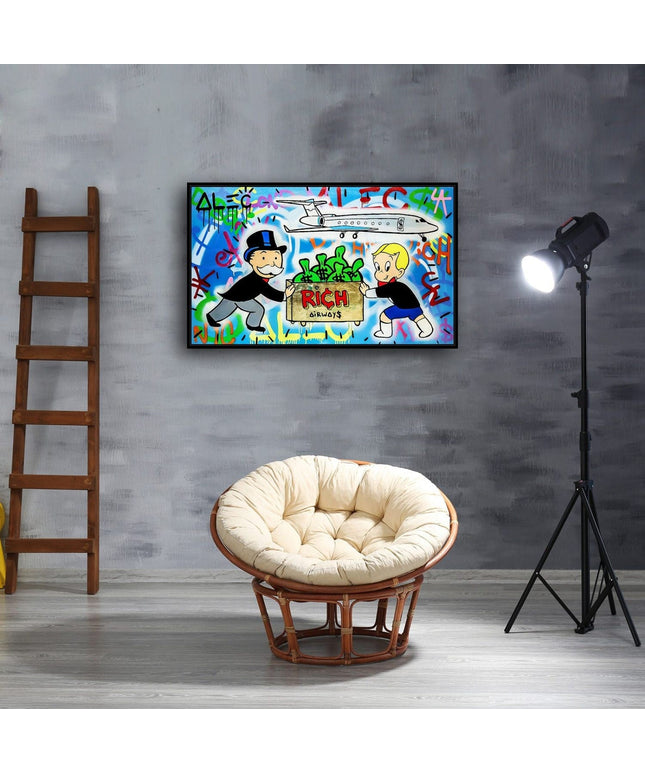 Money Flight: Rich Airways Alec Monopoly Wall Poster