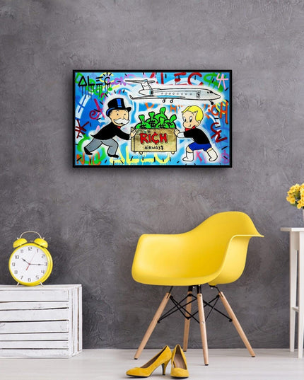 Money Flight: Rich Airways Alec Monopoly Wall Poster