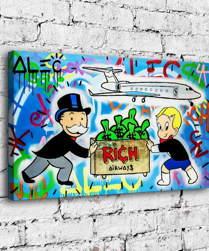 Money Flight: Rich Airways Alec Monopoly Wall Poster