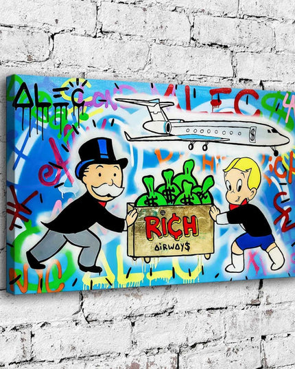 Money Flight: Rich Airways Alec Monopoly Wall Poster