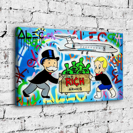 Money Flight: Rich Airways Alec Monopoly Wall Poster