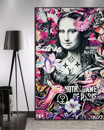 PopArt Mona Lisa Graffiti Poster - Bold Artistic Wall Decor