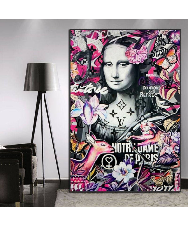 PopArt Mona Lisa Graffiti Poster - Bold Artistic Wall Decor