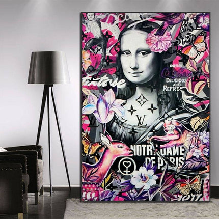 PopArt Mona Lisa Graffiti Poster - Bold Artistic Wall Decor