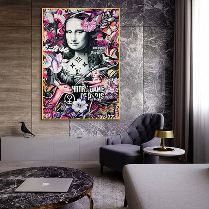 PopArt Mona Lisa Graffiti Poster - Bold Artistic Wall Decor