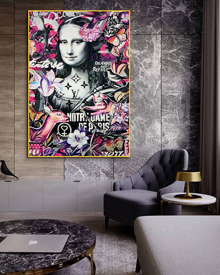 PopArt Mona Lisa Graffiti Poster - Bold Artistic Wall Decor