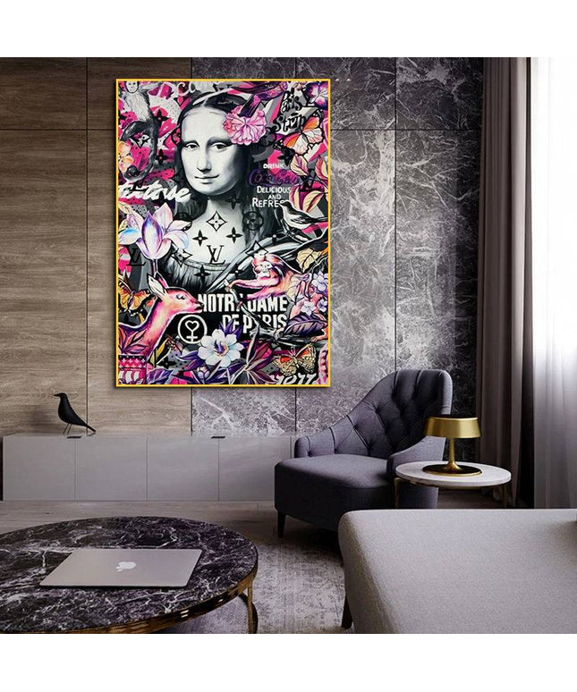 PopArt Mona Lisa Graffiti Poster - Bold Artistic Wall Decor