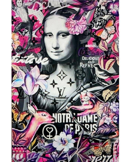 PopArt Mona Lisa Graffiti Poster - Bold Artistic Wall Decor