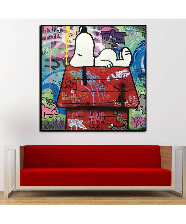 Snoopy's Dream House: Graffiti Canvas Print Wall Poster