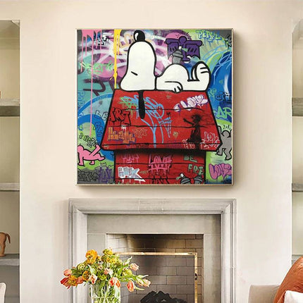 Snoopy's Dream House: Graffiti Canvas Print Wall Poster