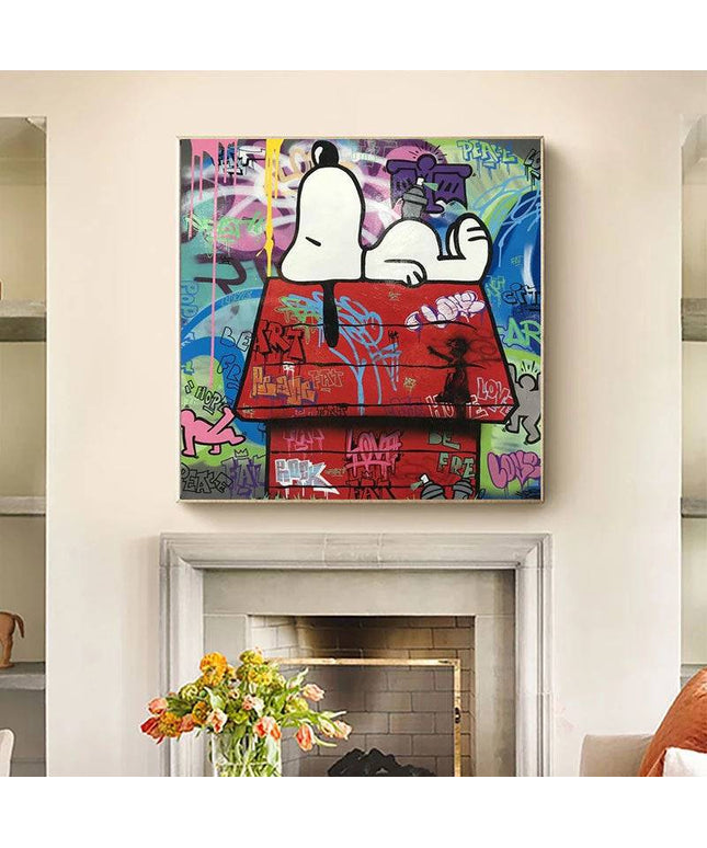 Snoopy's Dream House: Graffiti Canvas Print Wall Poster