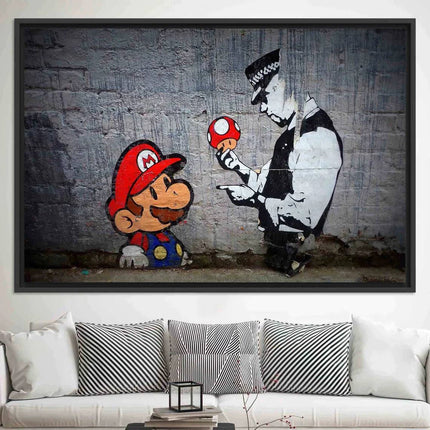 Street Gaming Revolution: Super Mario x Banksy - Gallerie Canvas