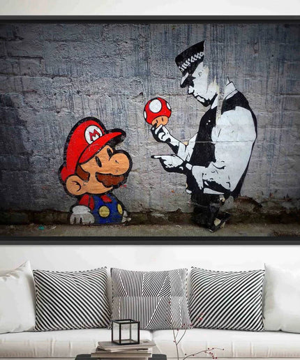 Street Gaming Revolution: Super Mario x Banksy - Gallerie Canvas