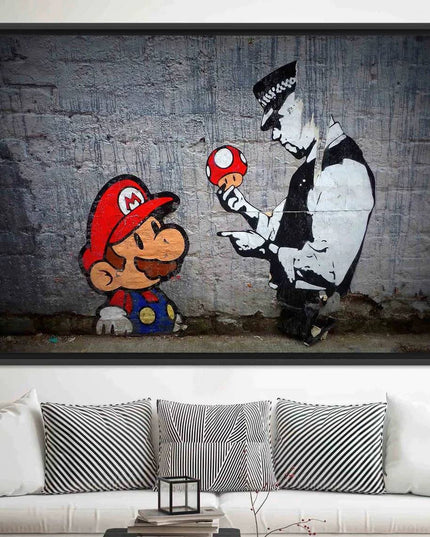 Street Gaming Revolution: Super Mario x Banksy - Gallerie Canvas