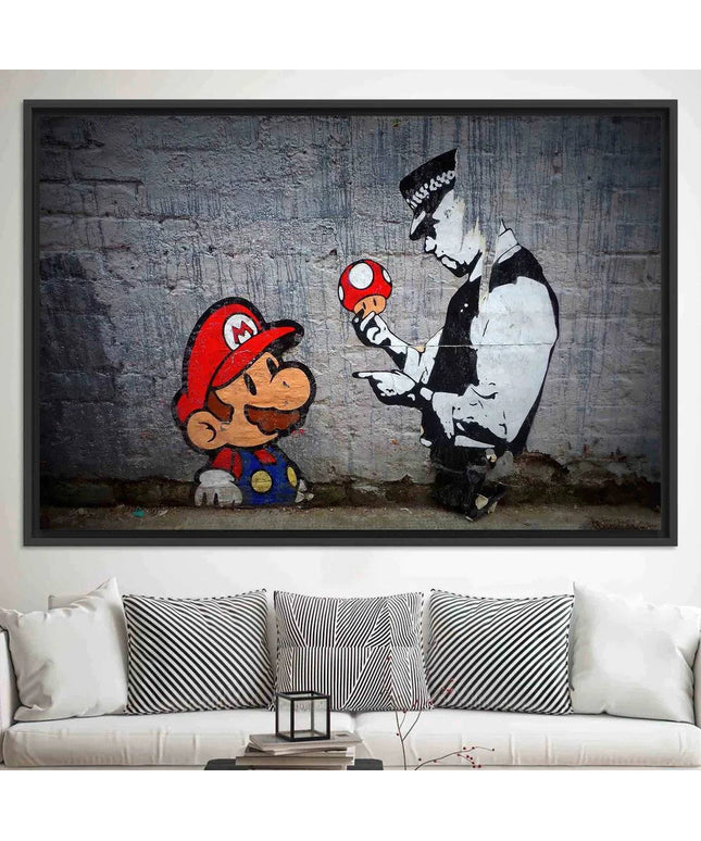 Street Gaming Revolution: Super Mario x Banksy - Gallerie Canvas