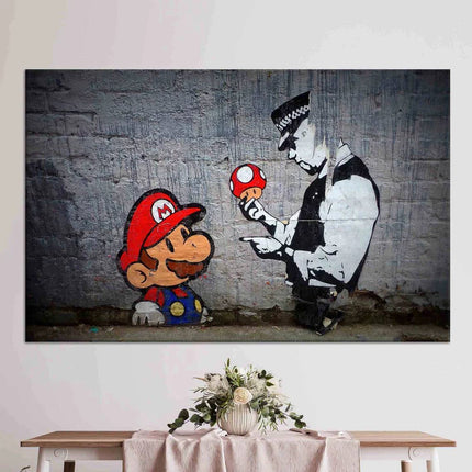 Street Gaming Revolution: Super Mario x Banksy - Gallerie Canvas