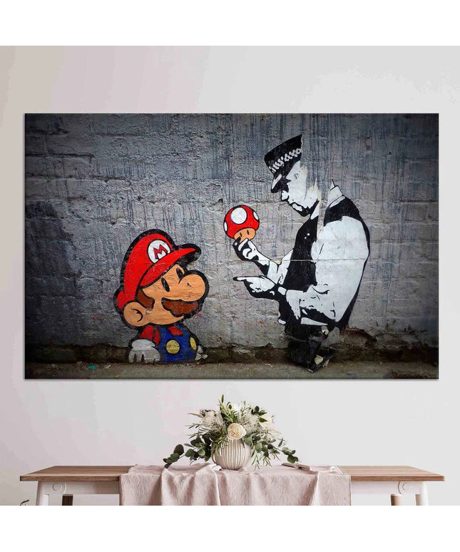 Street Gaming Revolution: Super Mario x Banksy - Gallerie Canvas