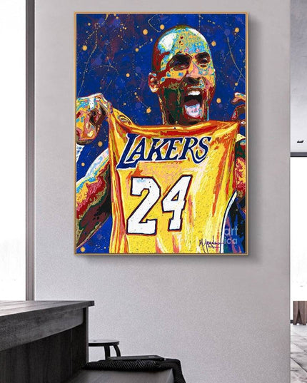 Copy of Classic Move - Kobe Bryant Watercolor Canvas Print Poster Wall Poster