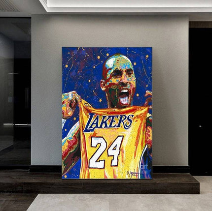 Copy of Classic Move - Kobe Bryant Watercolor Canvas Print Poster Wall Poster