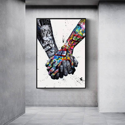 Unity in Diversity: Hold On Graffiti Art Print Wall Poster