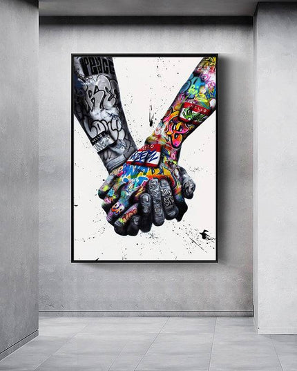 Unity in Diversity: Hold On Graffiti Art Print Wall Poster