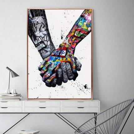 Unity in Diversity: Hold On Graffiti Art Print Wall Poster