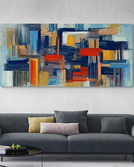 Vibrant Patchwork: Colourful Canvas Print Wall Poster