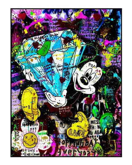Whimsical Pop: Disney Cartoon Star Creative Pop Art Poster 