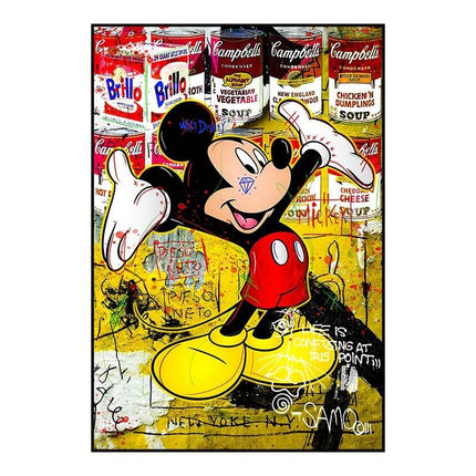 Whimsical Pop: Disney Cartoon Star Creative Pop Art Poster 