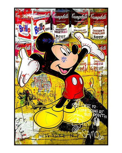 Whimsical Pop: Disney Cartoon Star Creative Pop Art Poster 