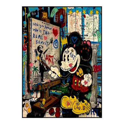 Whimsical Pop: Disney Cartoon Star Creative Pop Art Poster 