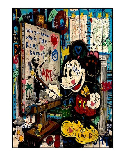 Whimsical Pop: Disney Cartoon Star Creative Pop Art Poster 