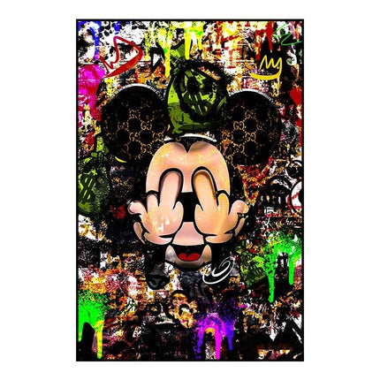 Whimsical Pop: Disney Cartoon Star Creative Pop Art Poster 