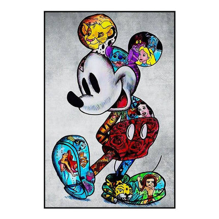 Whimsical Pop: Disney Cartoon Star Creative Pop Art Poster 